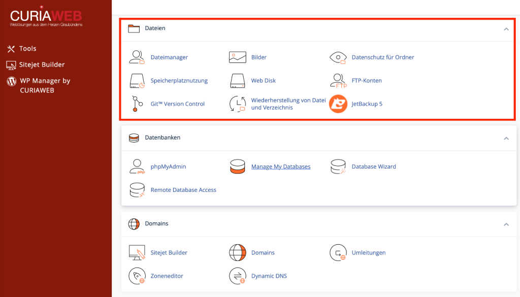 cPanel Dateien: Dateimanager, FTP, Web Disk & Backups erklärt