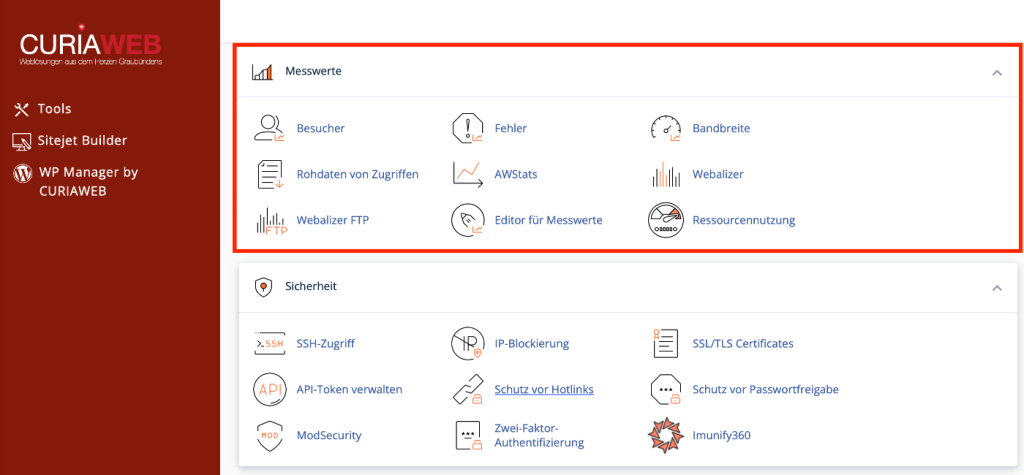 cPanel Messwerte: Besucher, Fehler, Bandbreite und Ressourcen erklärt