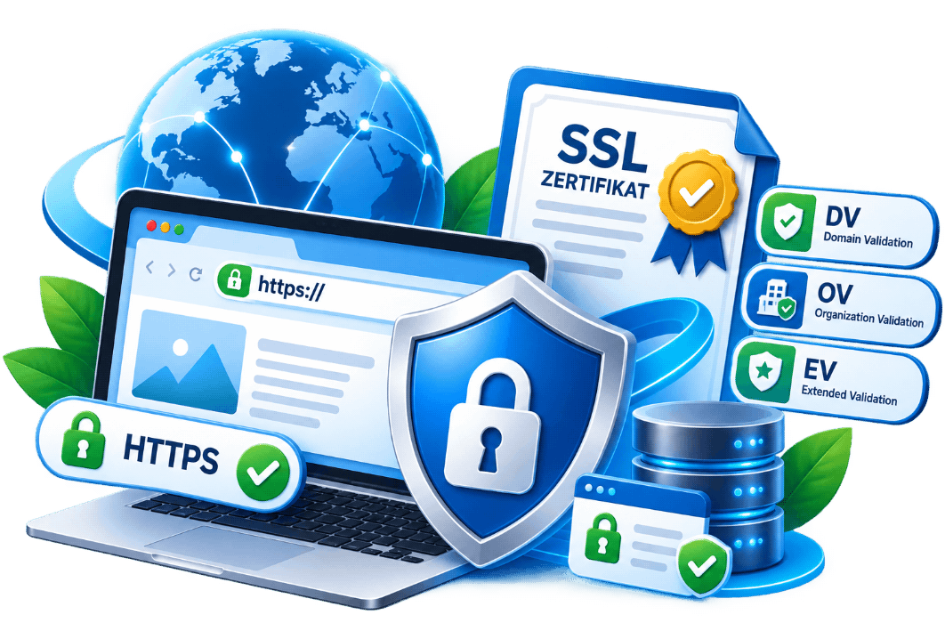 V-, OV- und EV-SSL-Zertifikate im Vergleich für sichere HTTPS-Verbindungen