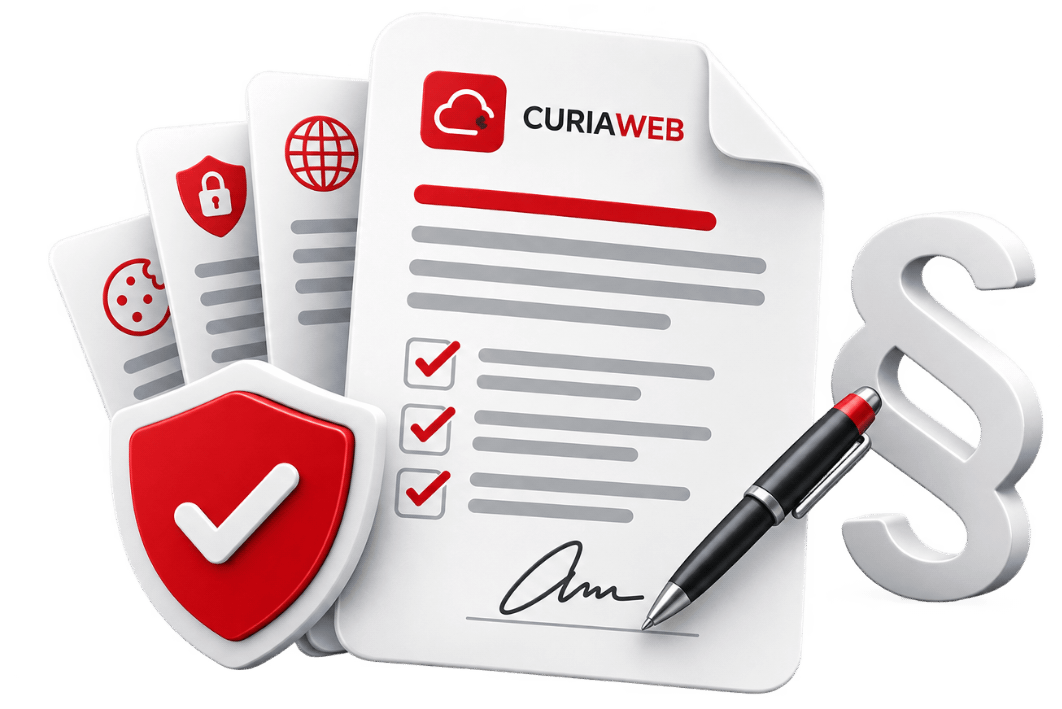 Rechtliche Dokumente und Vertragsgrundlagen von CURIAWEB